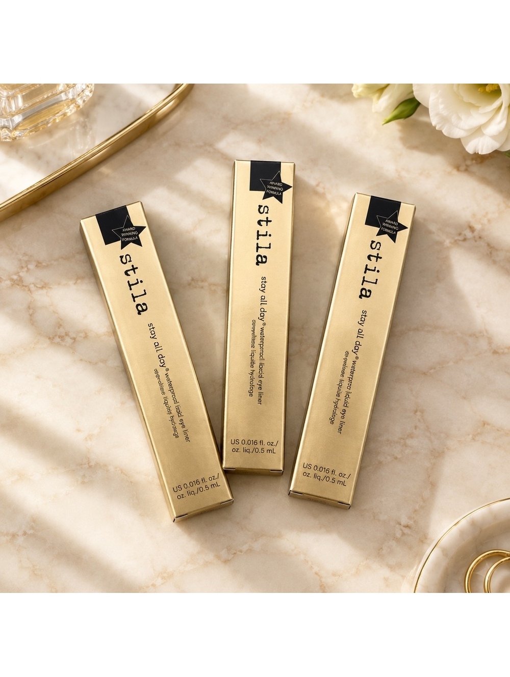 Set of 3 STILA intense black waterproof liquid eyeliner